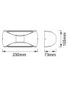 BUTAN * APLIQUE LED 12W 3000K GRIS OSCURO